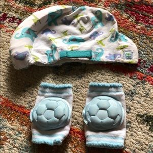 Tortle baby hat/ Repositioning beanie + Knee pads